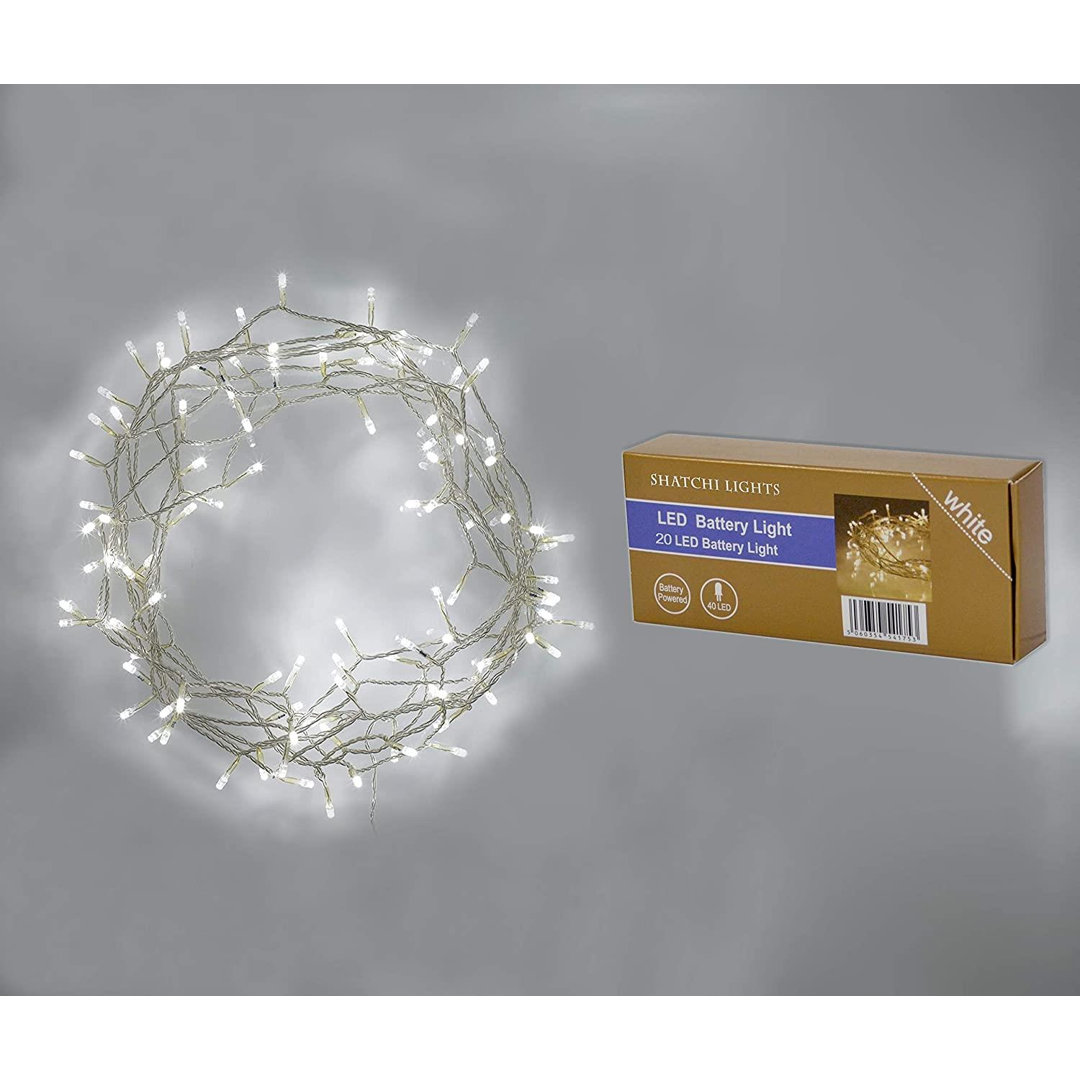 LED Wire String Fairy Lights Clear Cable White Battery Operated Christmas Decoration - Image 4