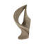 Statue abstraite en résine de quartz pour la décoration intérieure - Accent décoratif pour bureau, table ou décoration de salon - 18 po, brun