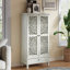 Armoire de rangement rustique avec tiroir, armoire décorative sculptée à 2 portes-811394569