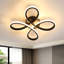 Camelia 4-Light Black LED Flush Mount-710908876