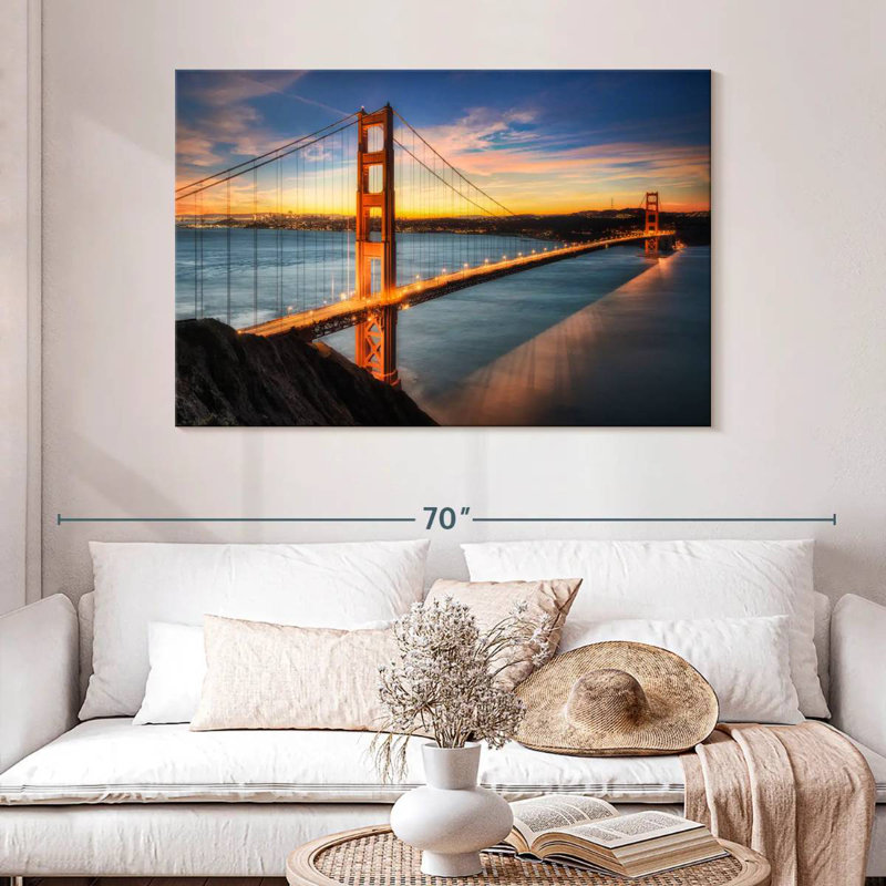 Lilie Lights On Golden Gate, 32" H x 48" W