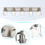 Applique murale industrielle avec abat-jour en verre martelé, luminaire en nickel brossé pour meuble-lavabo, porche et miroir