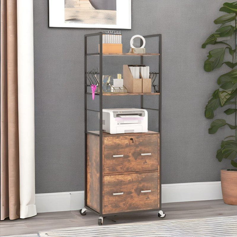 2 Drawer Mobile File Cabinet