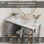 Meuble-lavabo sur pied 48 po, meuble-lavabo autoportant avec comptoir, armoire de rangement en bois massif gris
