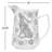 Stoneware Pitcher With Painted Rabbit And Florals-700543495