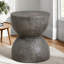 Sculptural End Tables, MGO Wood Look 16.54 Inch, Rustic Indoor Outdoor-1001600160