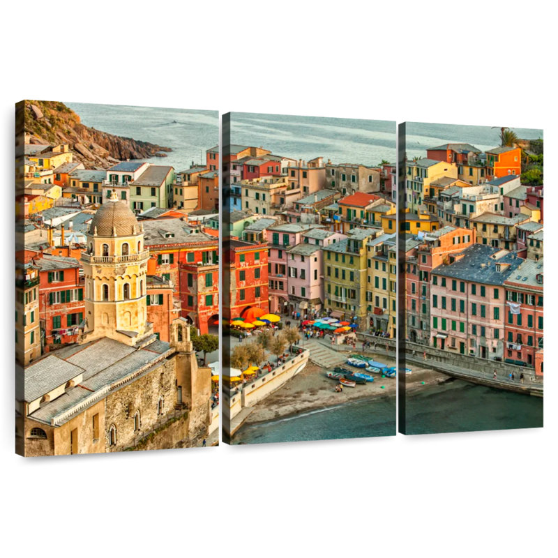 Lilie Vernazza dans les Cinque Terre, Italie, H 32 po x l 50 po