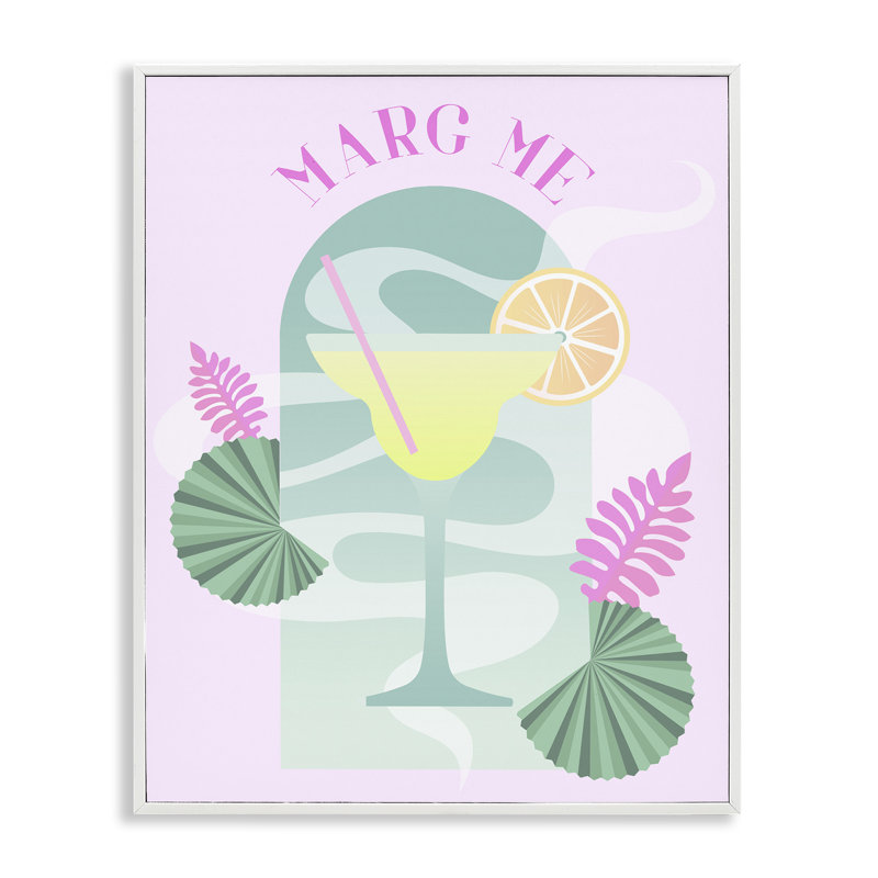 Marg Me, art de la giclée encadrée par Daphne Polselli, H 14 po x l 11 po, Estampe numérique encadrée blanc bord de mer