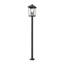 Lampadaire noir câblé à 4 lumières H 124,5 po Starkey (double)