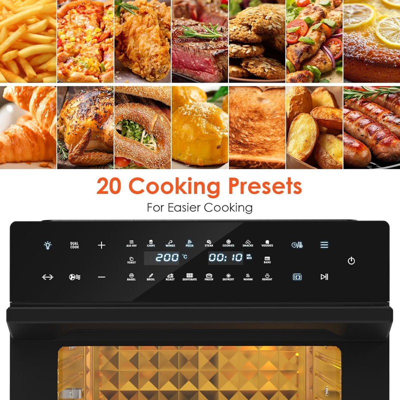 WOLTU 30L Dual Air Fryer Air Fryer, Black