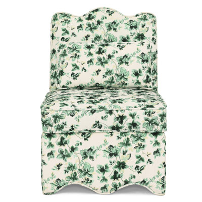 Flannel Single Armless Dining Chair With Soft And Seat, Floral Look, Matching Pillow For Support, Easy To Assemble In Tight Spots Back Pattern, Comfort, Suitable Small Rooms, Simple Assembly Steps