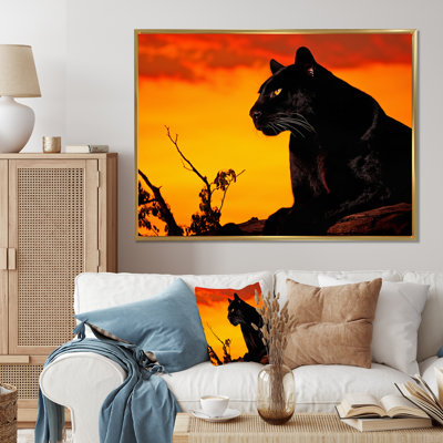 «Black Panther Silent Shadows Silhouette» sur toile