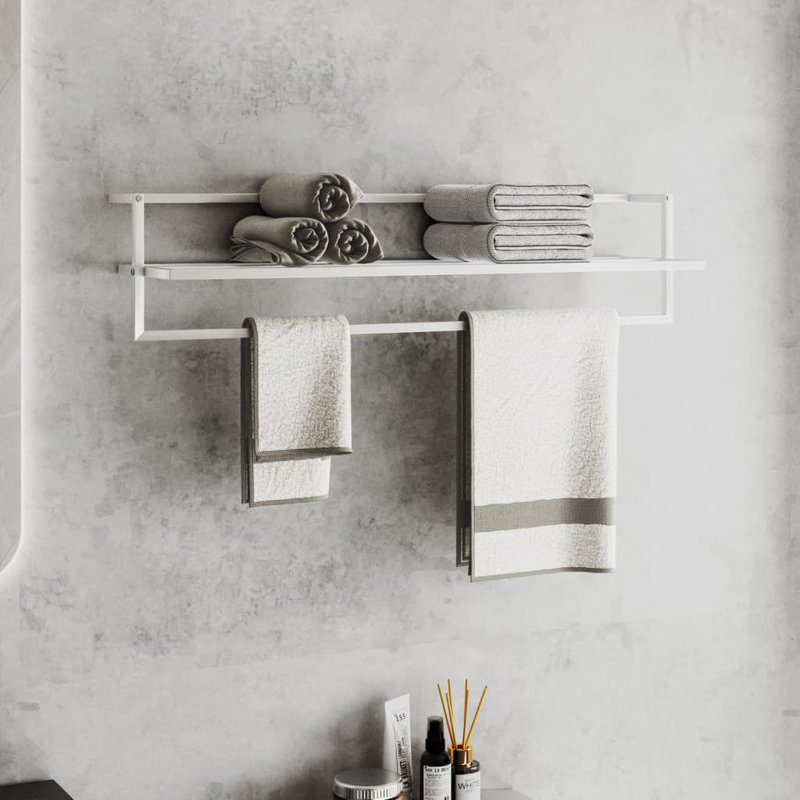 Porte-serviettes VidaXL noir 37,4 po x 9,8 po x 8,7 po, Blanc