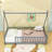 Twin Wood Tent-Shaped Floor Bed With Guardrails-75896594