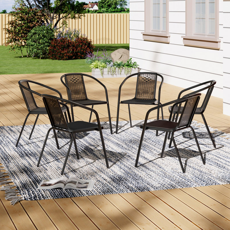 Aaronmichael Stacking Patio Dining Armchair