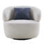 Fauteuil pivotant demi-tonneau, fauteuil simple pour petit espace
