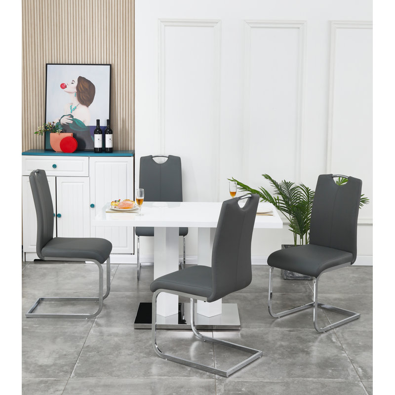 Ashaway 4 - Person Dining Set, Grey