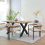 Chaise de salle à manger avec cadre en fer, ensemble de 2 espresso-849111253-849111254