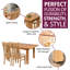 Sorrento 6 -Person Extendable Oak Solid Wood Dining Set-94103714
