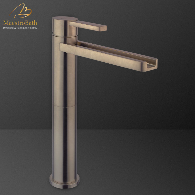Capri Single Hole Bathroom Faucet, Polished Gold
