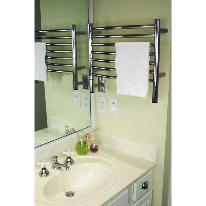 Jeeves Curved Towel Rail Towel Warmer, Polished