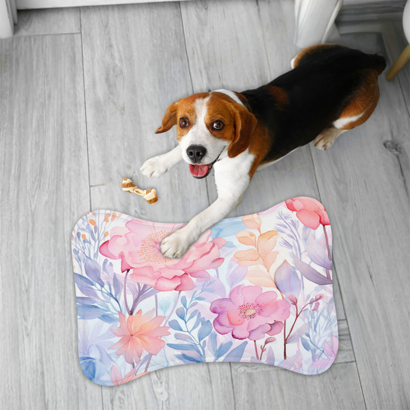 Tapis d'alimentation en forme d'os 1 pièce Gentle Blooms