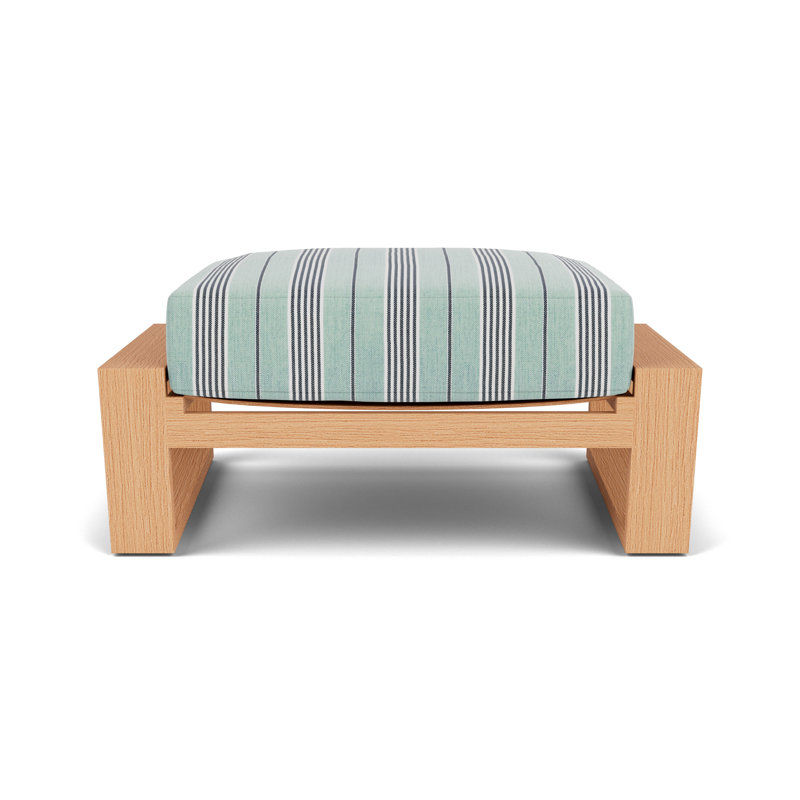 Pursuit Outdoor Ottoman, Hansen Seaglass