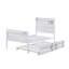 Lit plateforme double blanc