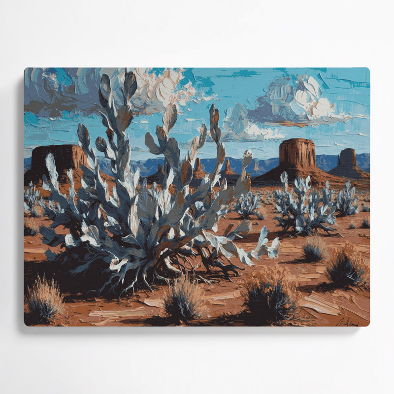 «Southwestern Plants Sagebrush», art mural brun en métal, H 12 po x l 18 po x P 0,05 po