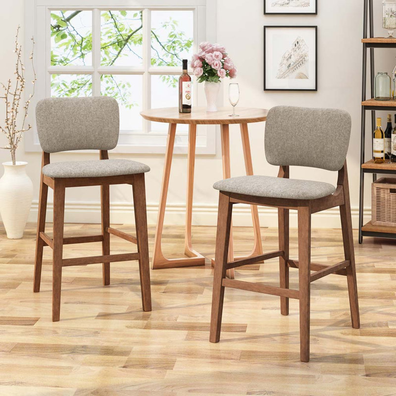 Tabouret de bar en bois, Beige