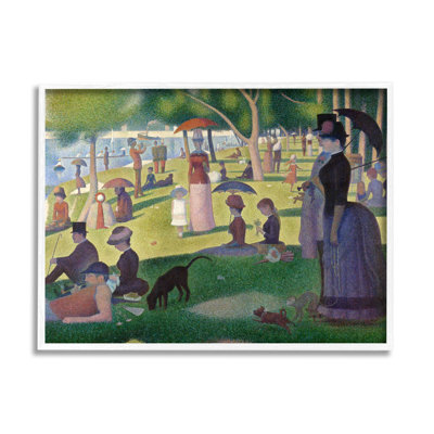 «Sunday on La Grande Jatte» par George Seurat Classic - peinture sur toile à cadre flottant