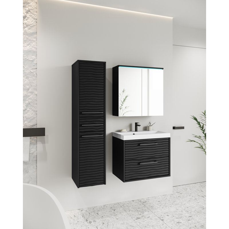 Subaig Bathroom Suite, White/Black