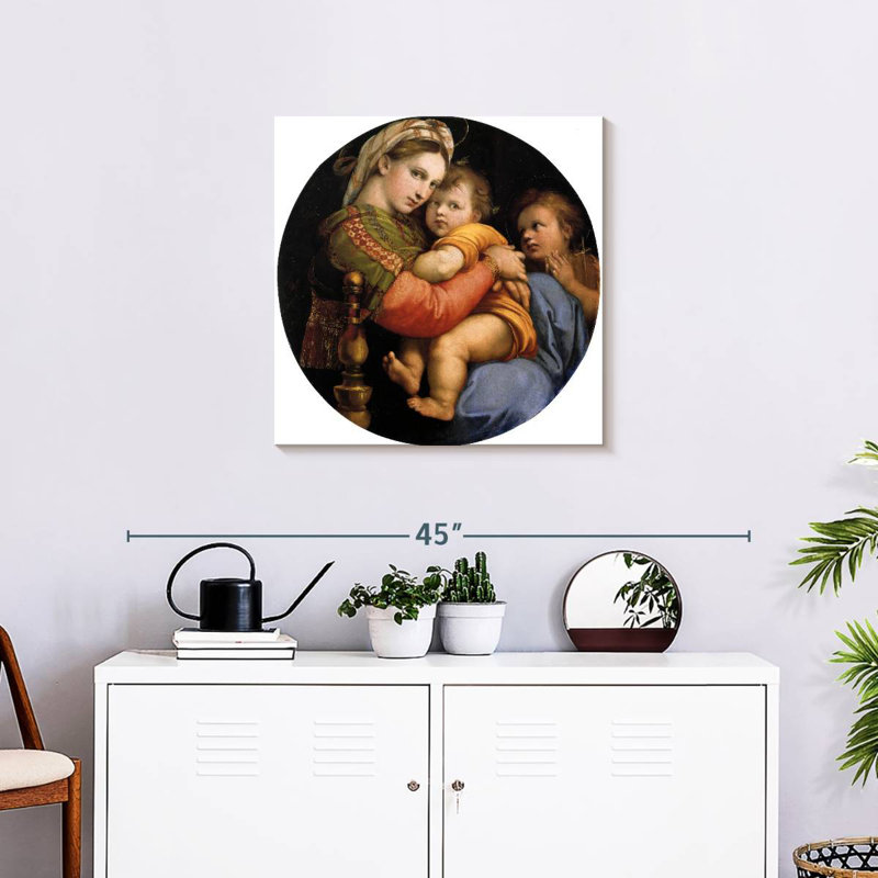 Leisha Madonna Della Seggiola, H 24 po x l 24 po