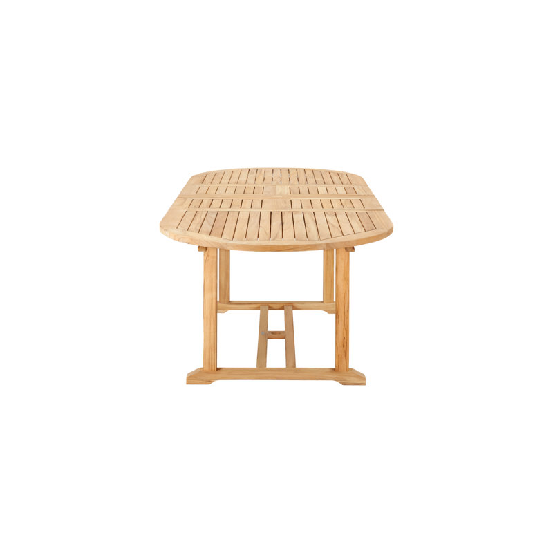 Oval Double Extendable Teak Dining Table