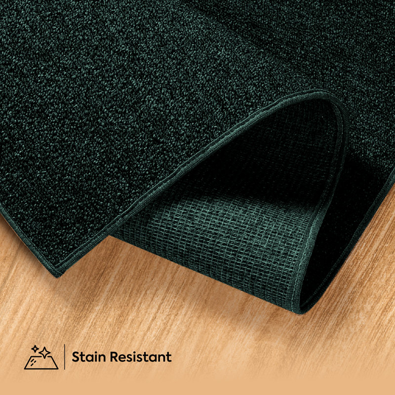 Tapis moderne intérieur / extérieur - vert foncé, Ovale 3 pi x 50 pi