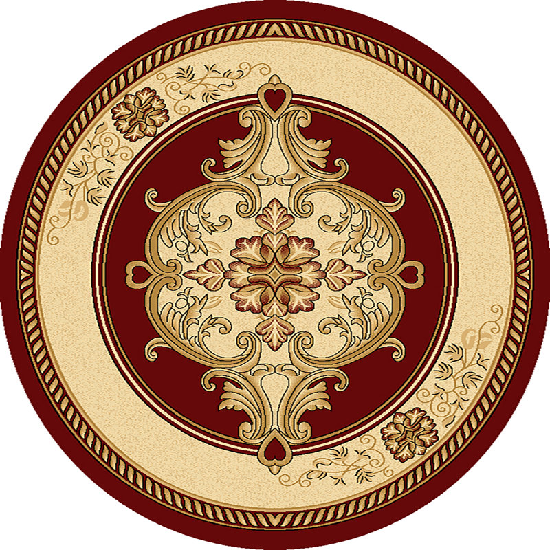 Ramsel Performance Oriental Indoor Rug, Round 5'3"