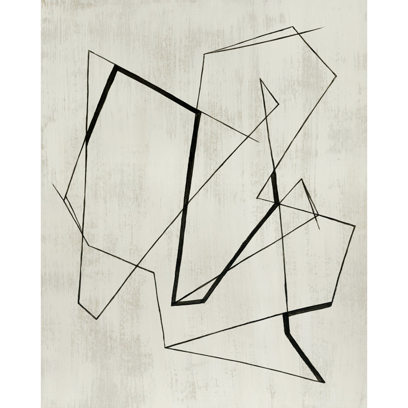 Lines And Time I Painting by Bobby Berk, 45" H x 36" W x 1.5" D, Image Brush Gel