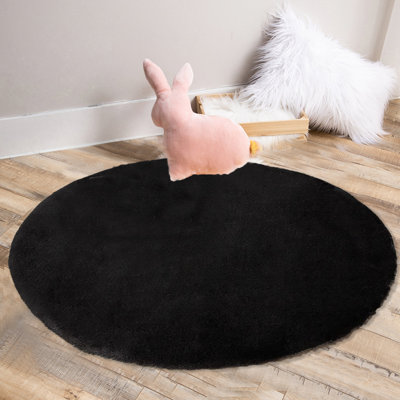 Tapis rond en alliber avec envers antidérapant