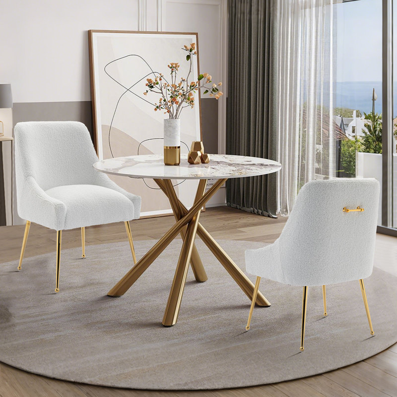 Chaise d'appoint Kemmer, Blanc