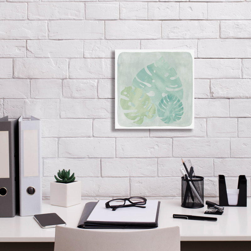 «Botanical 2 F» par Erin Clark, art mural sur toile, H 12 po x l 12 po x P 0,75 po