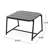 Side Table: Matte Black Iron Outdoor Table, 20.82 In. Depth, 18.48 Width, 13 Height, 9.36 Lb, Modern Design Table - For Celebration Area, 20.5 19 Decor