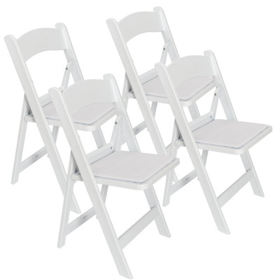 Red Barrel Studio® - Ensemble de 4 chaises pliantes rembourrées en résine