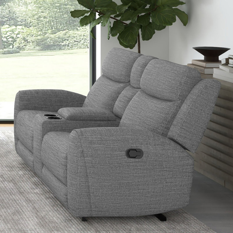 Causeuse l 78,4 po contemporaine, gris