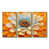 Toile avec cadre flottant or