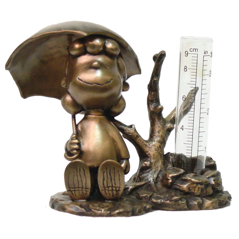 Pluviomètre Lucy Snoopy Peanuts, Or antique
