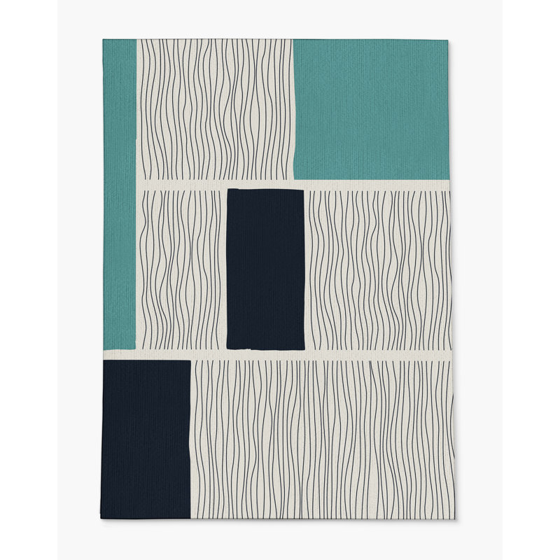 Tapis de chaise rectangulaire Rapu, L 48 po x L 72 po, Ciel