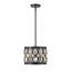 Lustre cylindrique unique / remarquable à 3 lumières avec accents de cristal Delphina-640795197-640795196