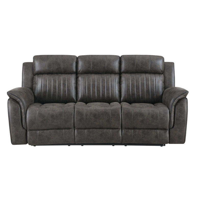 Boneless STEBAN GREY RECLINING SOFA
