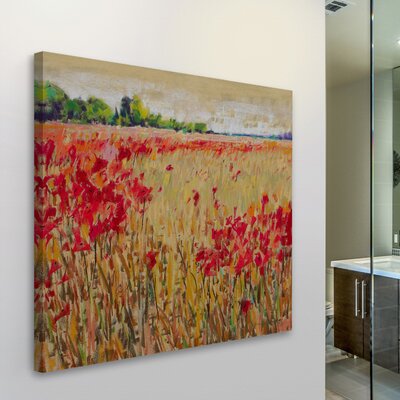 Corn and Poppies XV' Painting Print on Wrapped Canvas -  Marmont Hill, MH-MWW-GARD-25-C-18