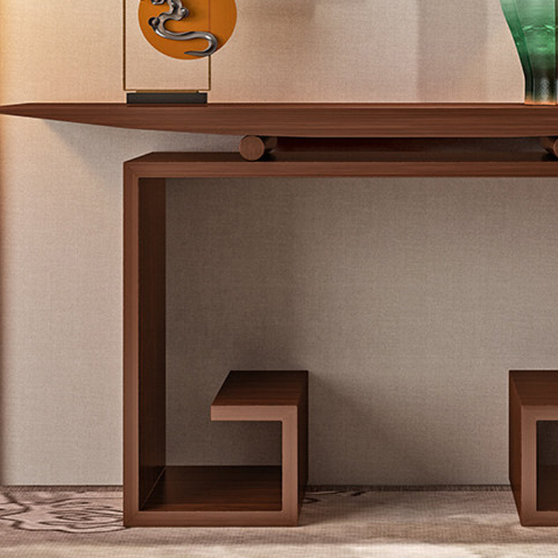 Console d'entrée moderne en bois, Noyer, H 31,5 po x l 55,12 po x P 11,81 po